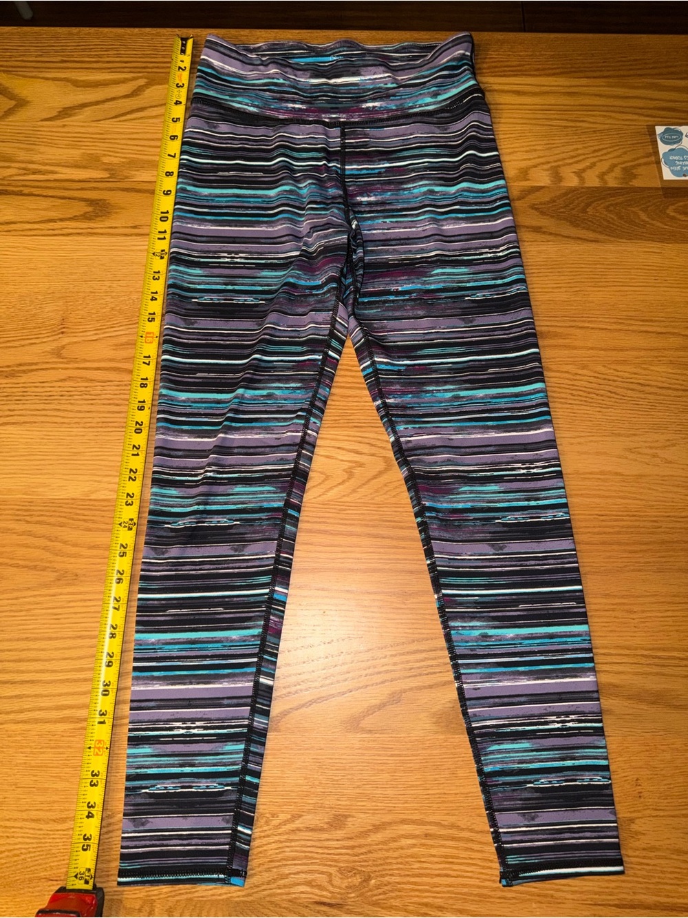 Threads 4 Thought Striped Leggings in Purple & Teal